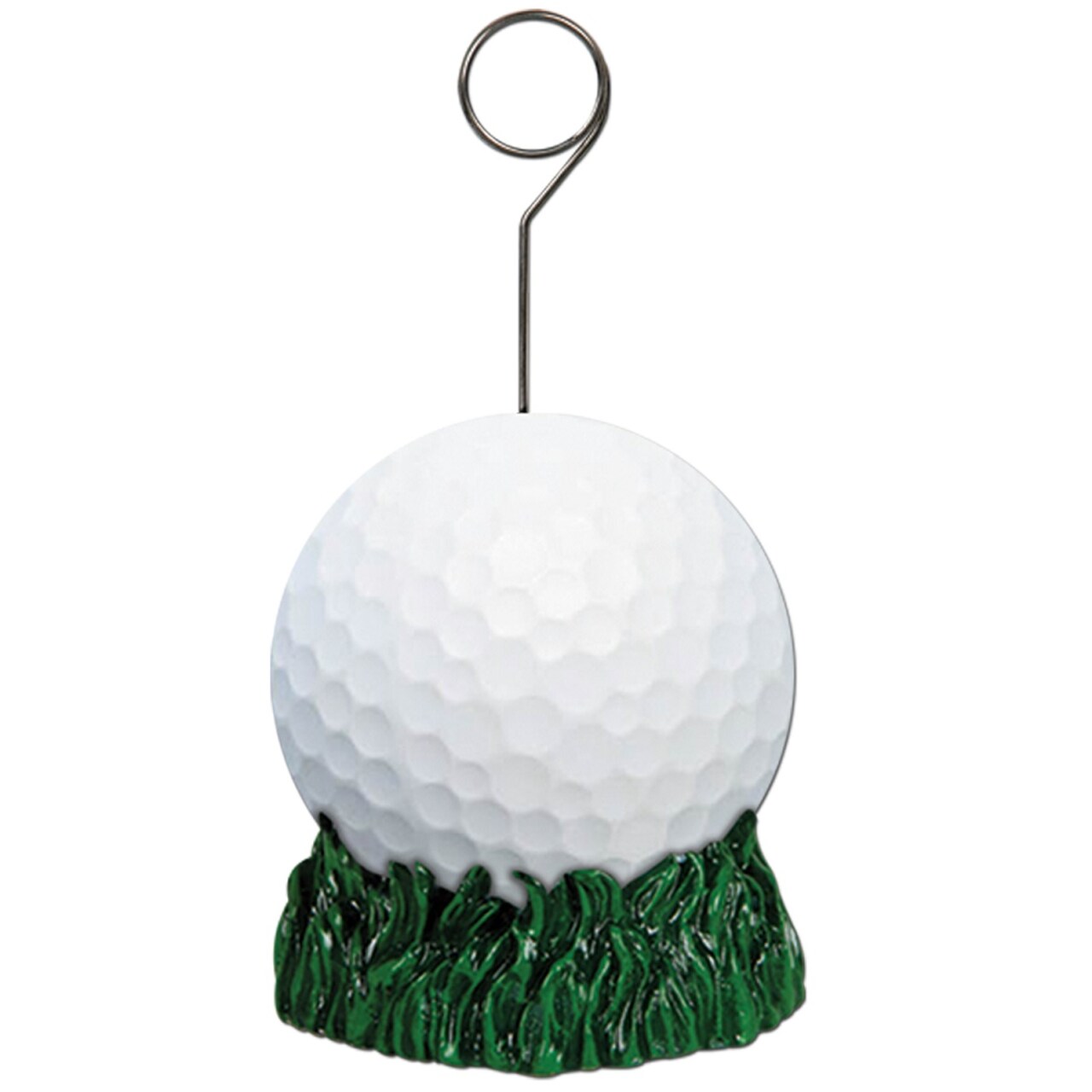 Party Central Pack of 6 Green and White Golf Ball Photo or Balloon Holders 6oz.